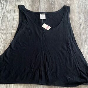 PINK VICTORIAS SECRET Women's Black Tank Top